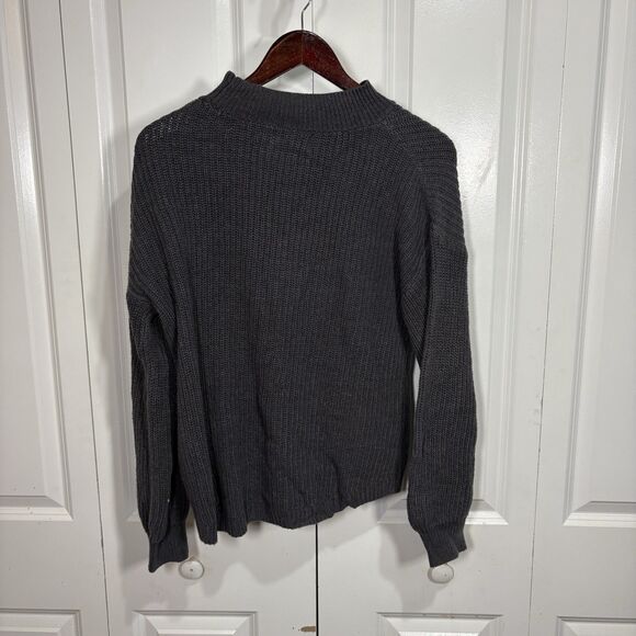 Old Navy Sweater Womens S Gray Knit Pullover Fall Winter Cozy Cottagecore - Picture 2 of 6